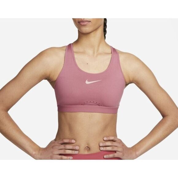 Nike DD0428 Womens Sz S (A-C) Pink Swoosh High Support Adjustable Sports Bra $60 - Picture 7 of 8